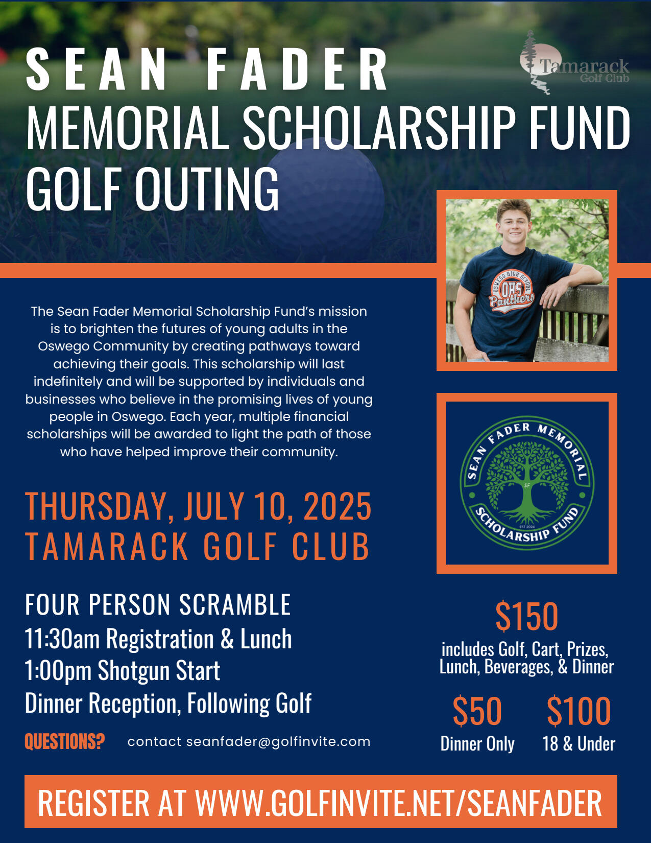 Sean Fader Memorial Scholarship Fund QR code
